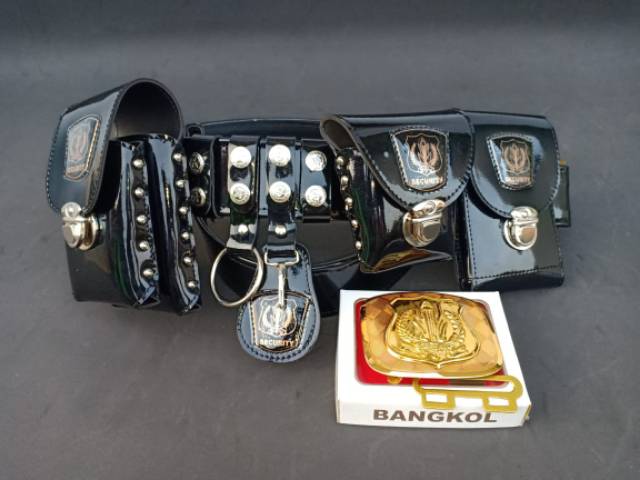 [SABUK FULLSET + T.R BANGKOL 3D] SABUK KOPEL SECURITY PERLENGKAPAN AKSESORIS ATRIBUT IKAT PINGGANG SECURITY SATPAM