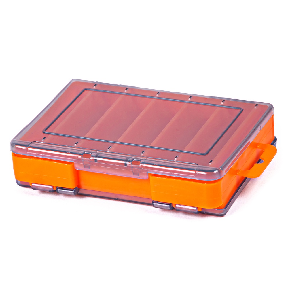 HENGJIA 14*10*2.8CM Fishing Bait Storage Box Double-Layer Fishing Bait Box Portable Multi-grid Fishing Tackle Storage Box