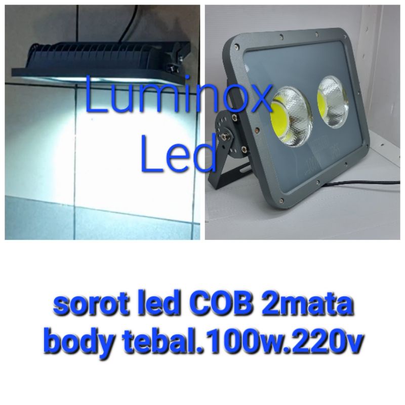 sorot cob hitato 100w 100watt / tembak led 100 watt 2mata - floodlight 100w 220v