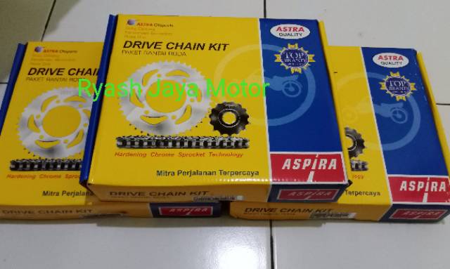 Gir set kit supra x helm in 125  + chainlube megacool 300ml /Revo/Absolute Revo/karisma/blade