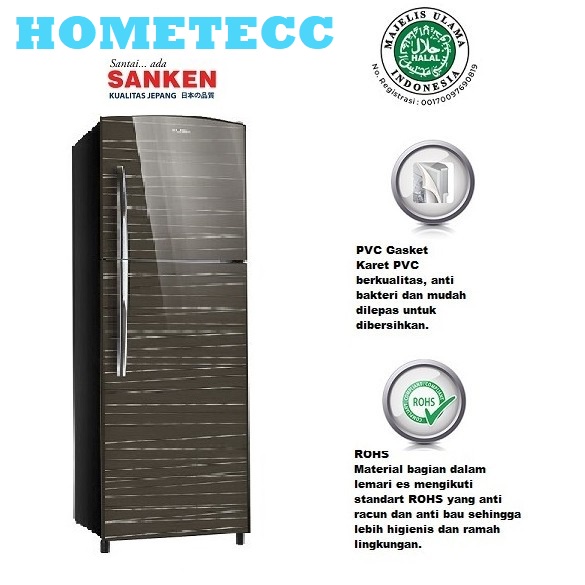 Sanken SK-G266BH-CF Kulkas 2 Pintu Elegan