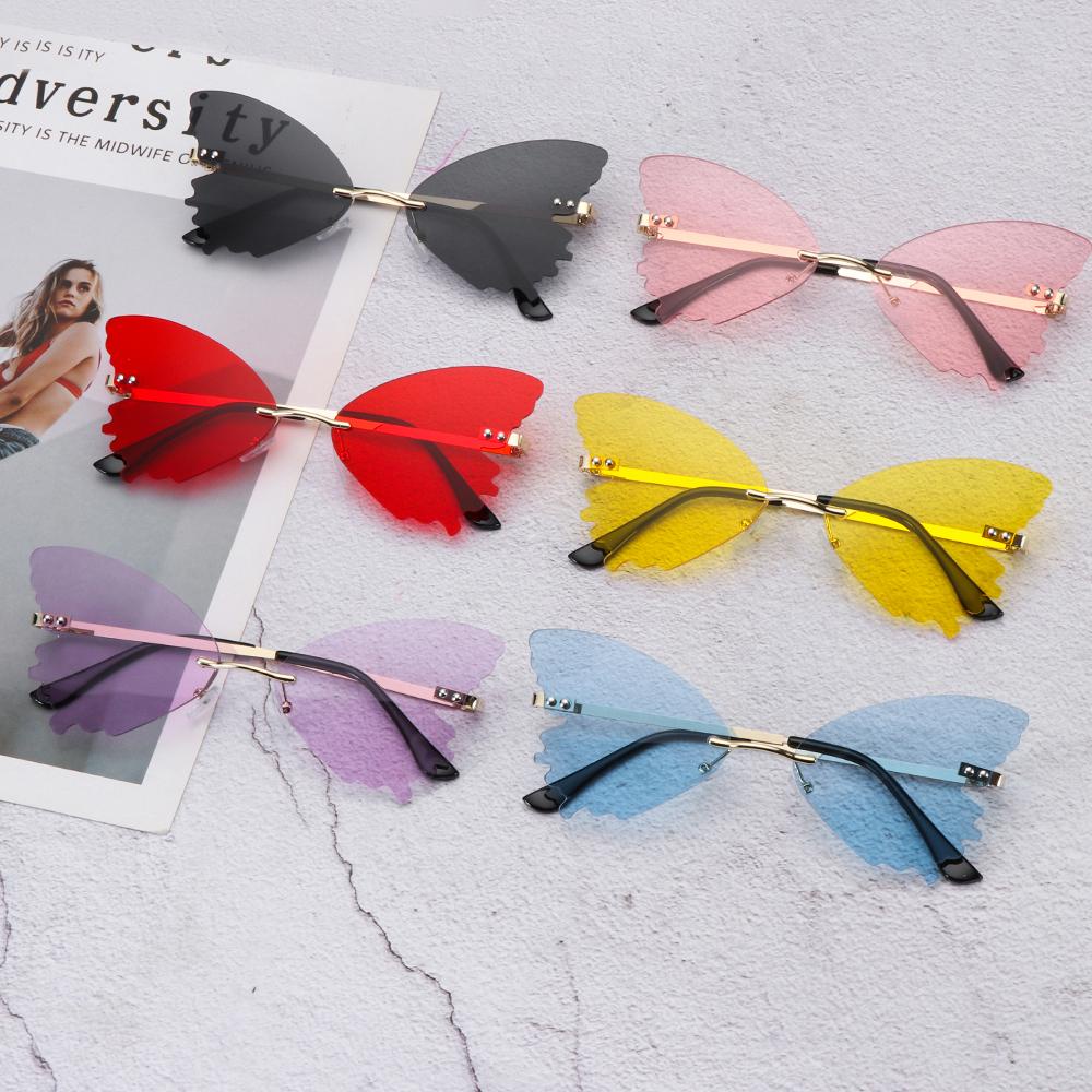 R-flower Butterfly Sunglasses Untuk Wanita Vintage UV Protection Eyewear Kacamata Matahari