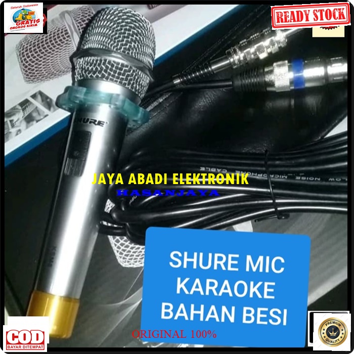 G106 SHURE MIC KABEL KARAOKE LEGENDARY DYNAMIC MIKROPON MIK MICROPHONE CARDIOID MIKROPHONE MEETING METING CABLE VOKAL ARTIS VOCAL AUDIO SOUND BEST SISTEM PROFESIONAL PRO PENGERAS SUARA HIFI METAL FULL BESI SUARA SENSITIF MC PIDATO SEMINAR CERAMAH ACARA LE