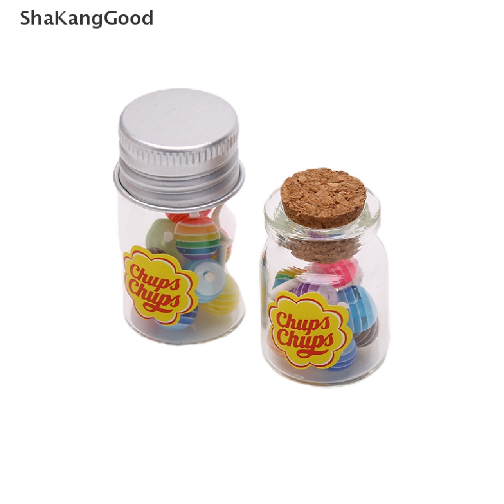 Skid Mainan Miniatur Permen Lolipop / Dessert / Gula + Kotak Penyimpanan Untuk Aksesoris Rumah Boneka 1 / 12