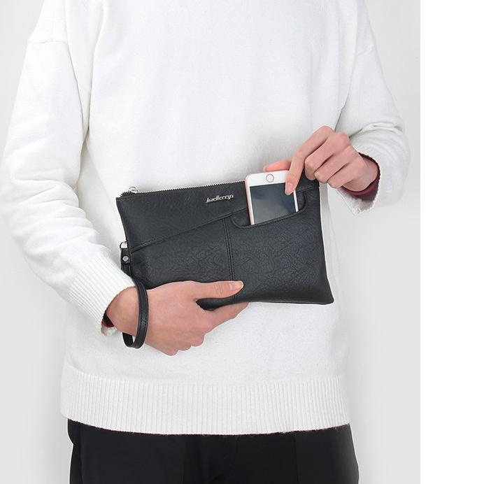 ◘ Clutch Pria Campuran Kulit Asli Tas Pegang Cowok Branded Original Baellerry Baellery Tas Baellerry