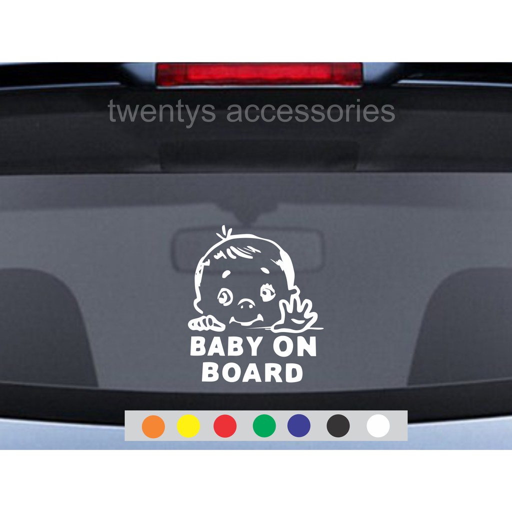 

BABY ON BOARD stiker cutting