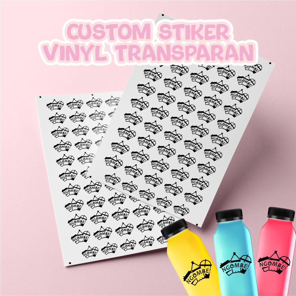 

Cathay Digital Printing Cetak Stiker Label Transparan Anti Air Custom Kemasan Botol Minuman - Stiker Transparan A3 Waterproff
