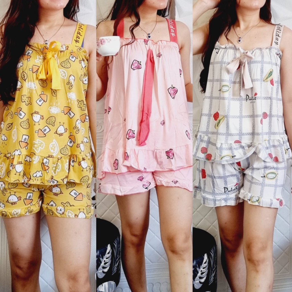 HB.FASHION HOT PANTS PRINT - BAJU TIDUR WANITA