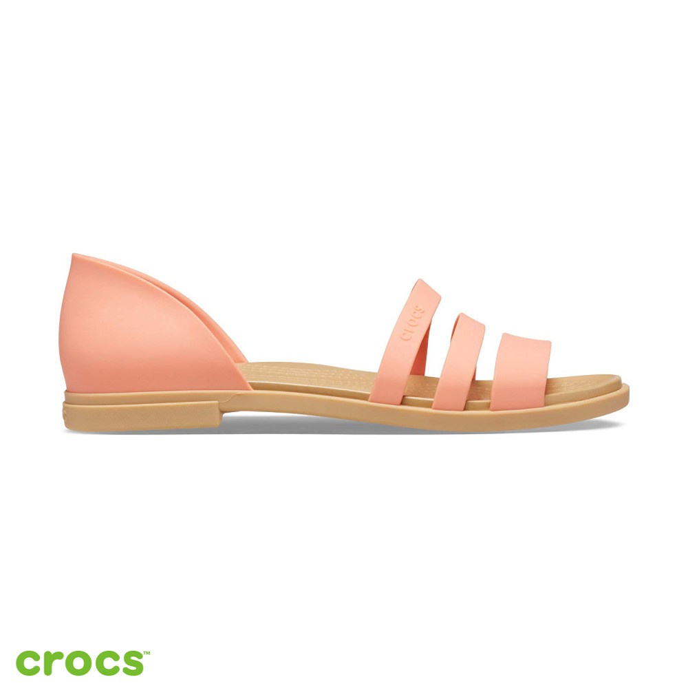 CROCS TULUM FLAT / CROCS SANDAL WANITA / FASHION WANITA - PEACH