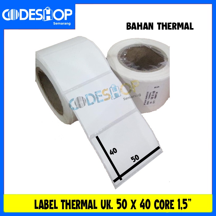 

STIKER LABEL THERMAL 50mm X 40mm 450 PCS - 5x4