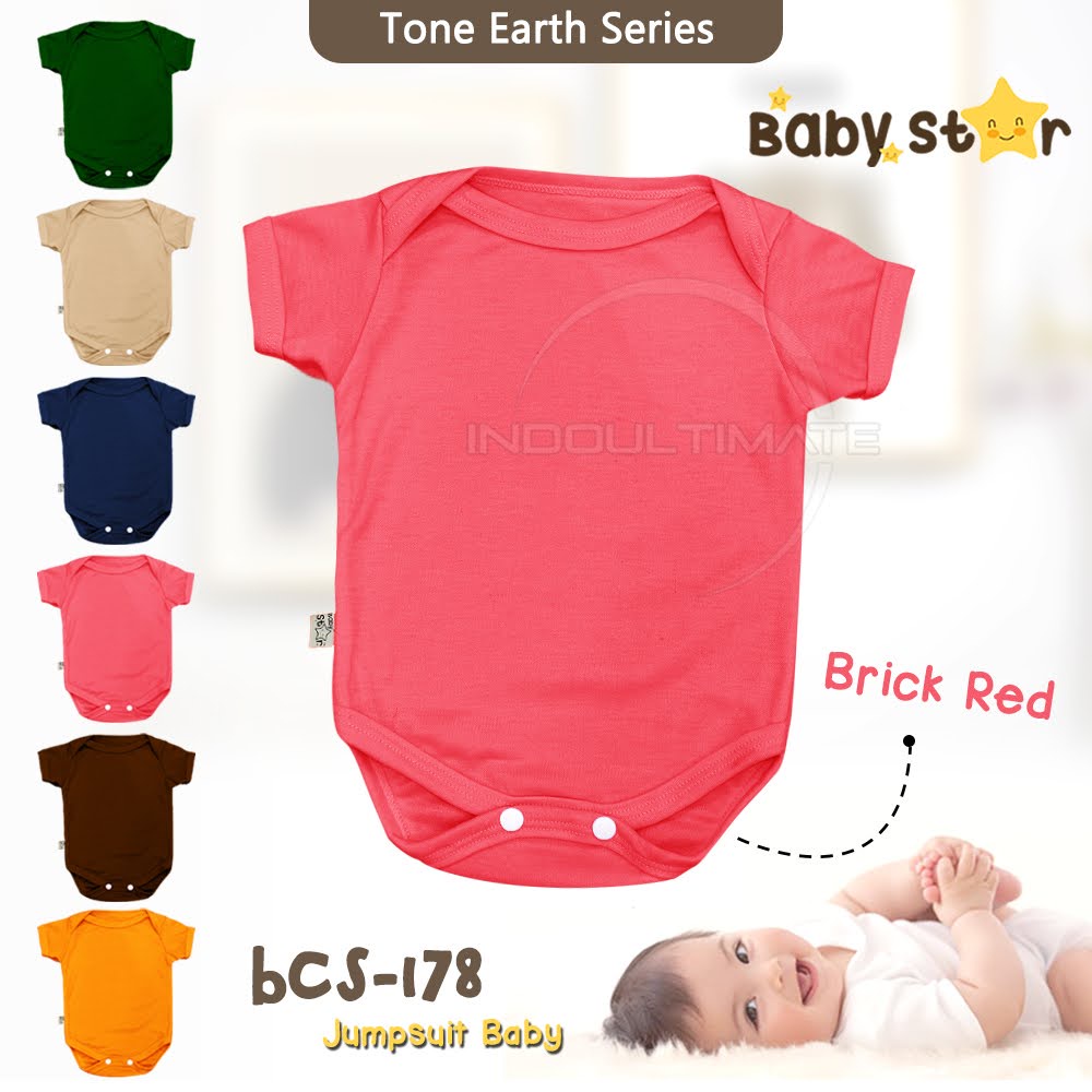 1 Pcs Jumsuit Bayi Jumper Bayi BABY STAR / BRIGHT STAR Baju Bayi Perempuan Laki Laki Cewek BY BCS-178 Baru Lahir