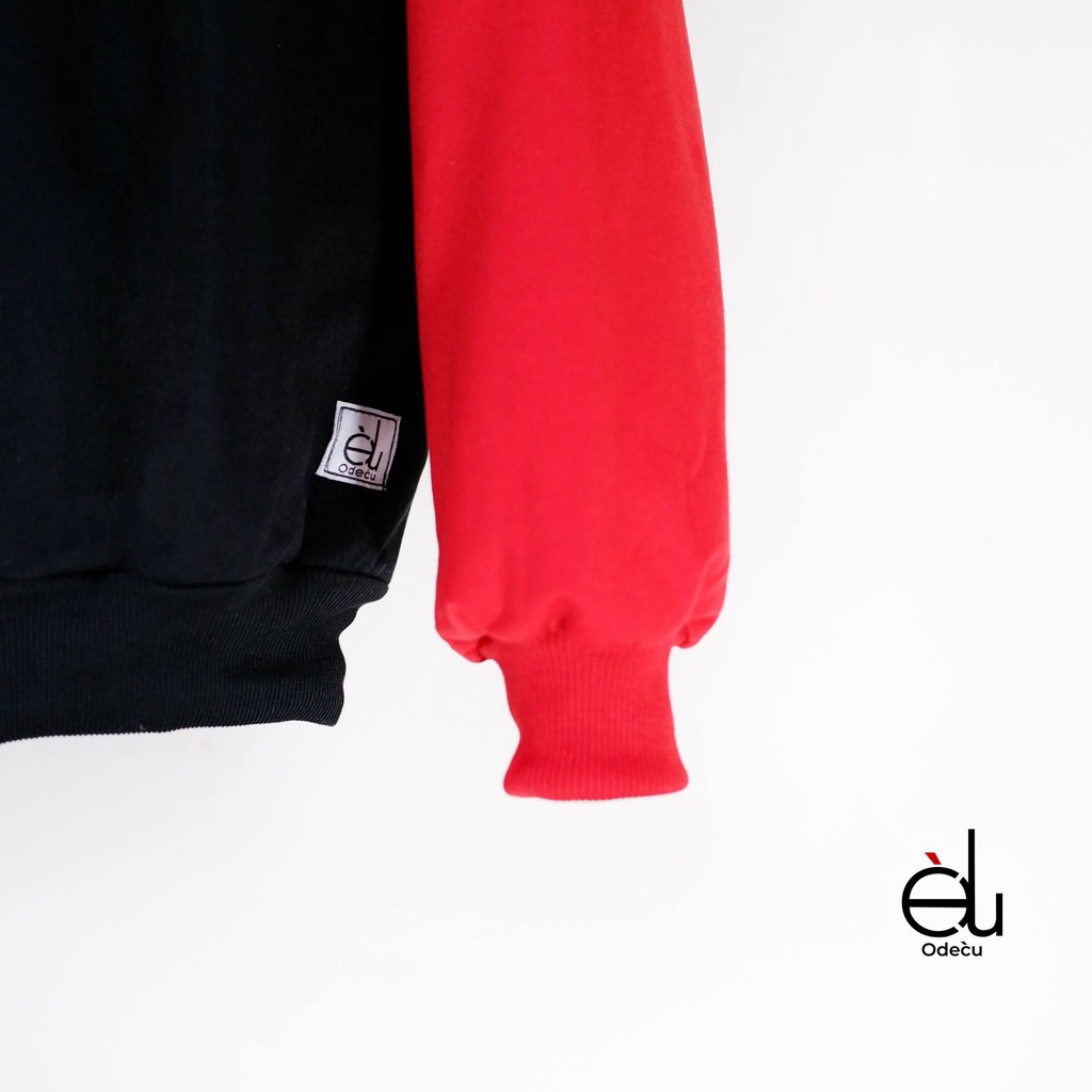 ODECU CREWNECK MIX BLACK SWEATER OVERSIZE WANITA PRIA