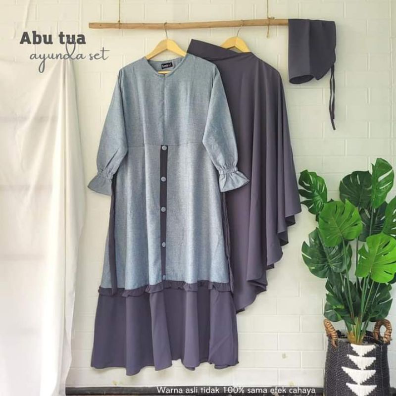 SET AYUNDA/SET GAMIS SYARI MADINAH MIX JOTOL FREE CADAR TALI
