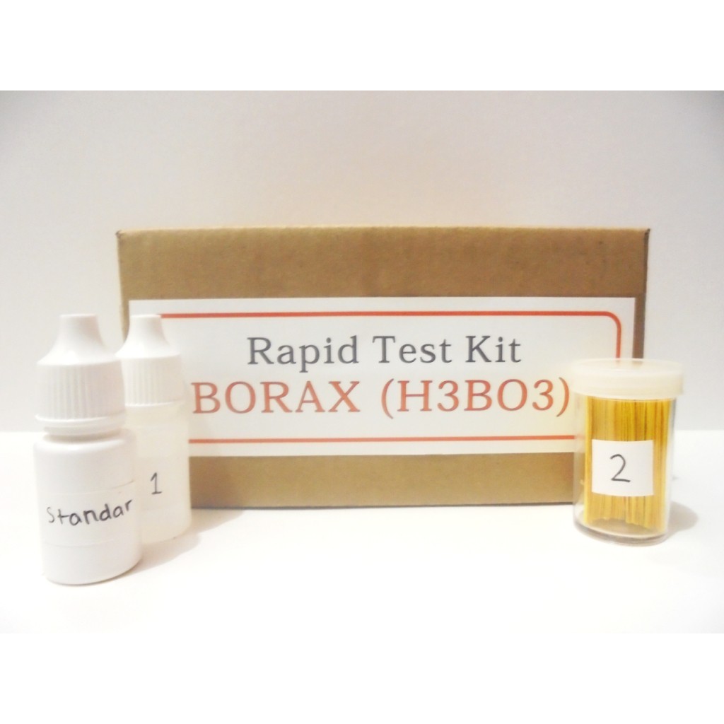 Paket Repacking Test Kit Boraks (Borax) - Rapid Test Borak / Boron