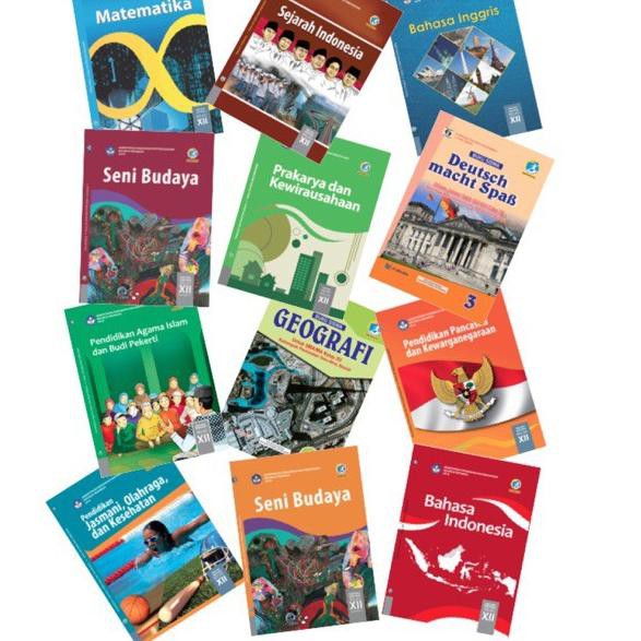 Grosiran Murah Buku Paket K13 Kelas 12 PKN, Indo, Inggris, PJOK, SBK Sem. 2, Sejarah, MTK, PKWU, PAI