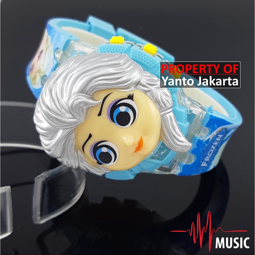 JAM TANGAN MUSIK KARAKTER FROZEN JT1393 ANAK GROSIR MURAH