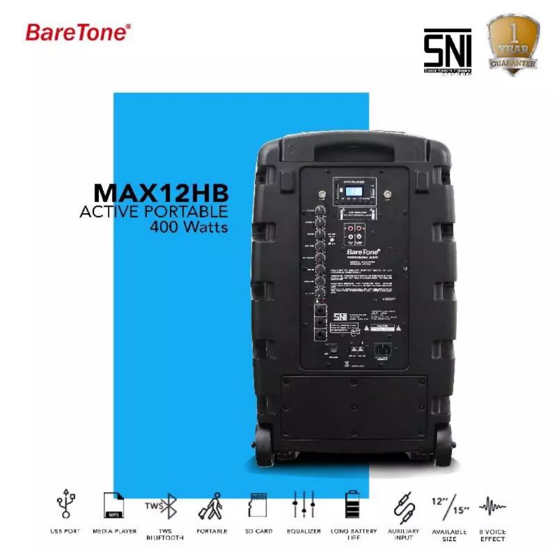 Soeaker Portable Baretone MAX15HB Speaker Meeting MAX 15HB Bluetooth Wireless