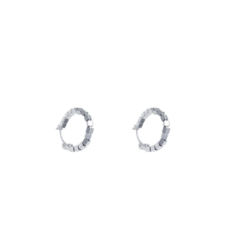 Anting Bulat Bahan Sterling Silver 925 Mewah Untuk Wanita