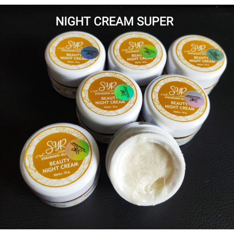 COD BPOM Eceran Beauty night cream paket super syahraeni glowing nigth cream syahreni glowing cream 