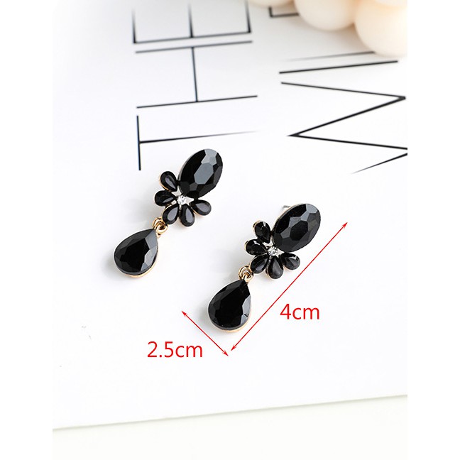 LRC Anting Tusuk Fashion Alloy Diamond Stud Earrings K45888