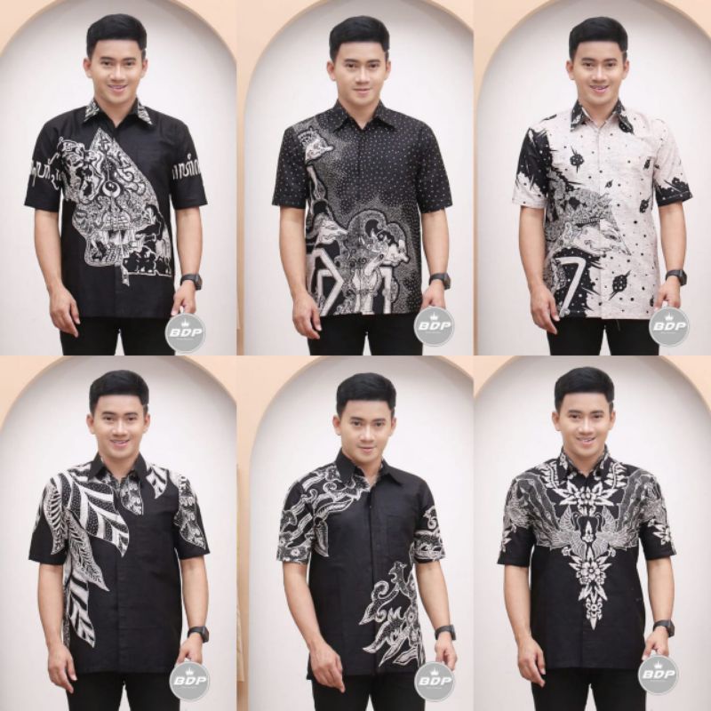 BAJU BATIK PRIA REGULER MODERN LENGAN PENDEK OB 514 SIZE M L XL XXL BATIK PRIA KANTOR