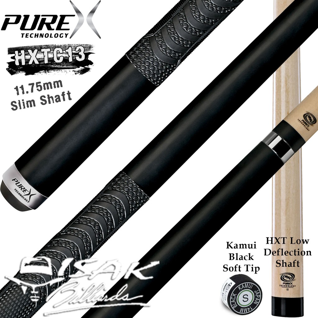PureX HXTC13 Cue - HXT Low Deflection Shaft Billiard Stick Players Play Kamui Tip