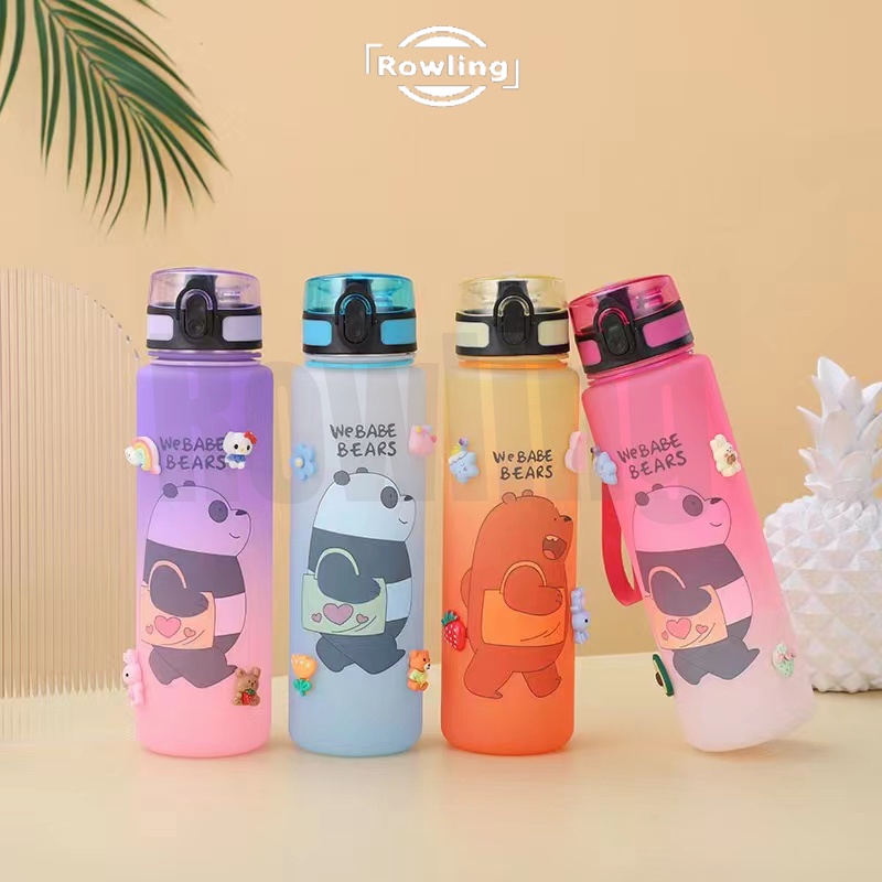 (Rowling) Botol Minum 800ml Dan 2 Liter Botol Minum Viral Bear Import