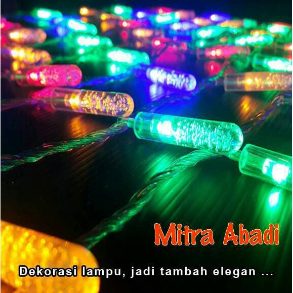 Aksesoris Lampu Natal Model Tabung Air 1 Sett = 10 pcs