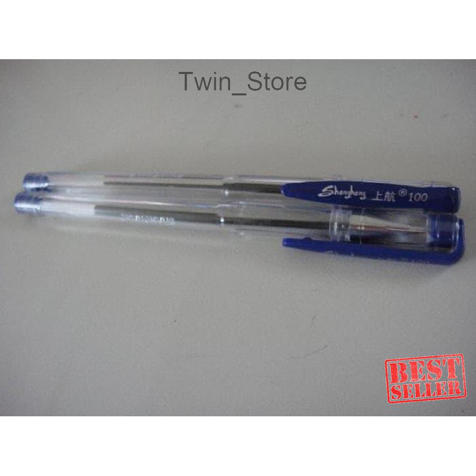 

Bolpen Pen Ball Point Pulpen ShangHang SH100 Import Tinta Germany pipo - Hitam