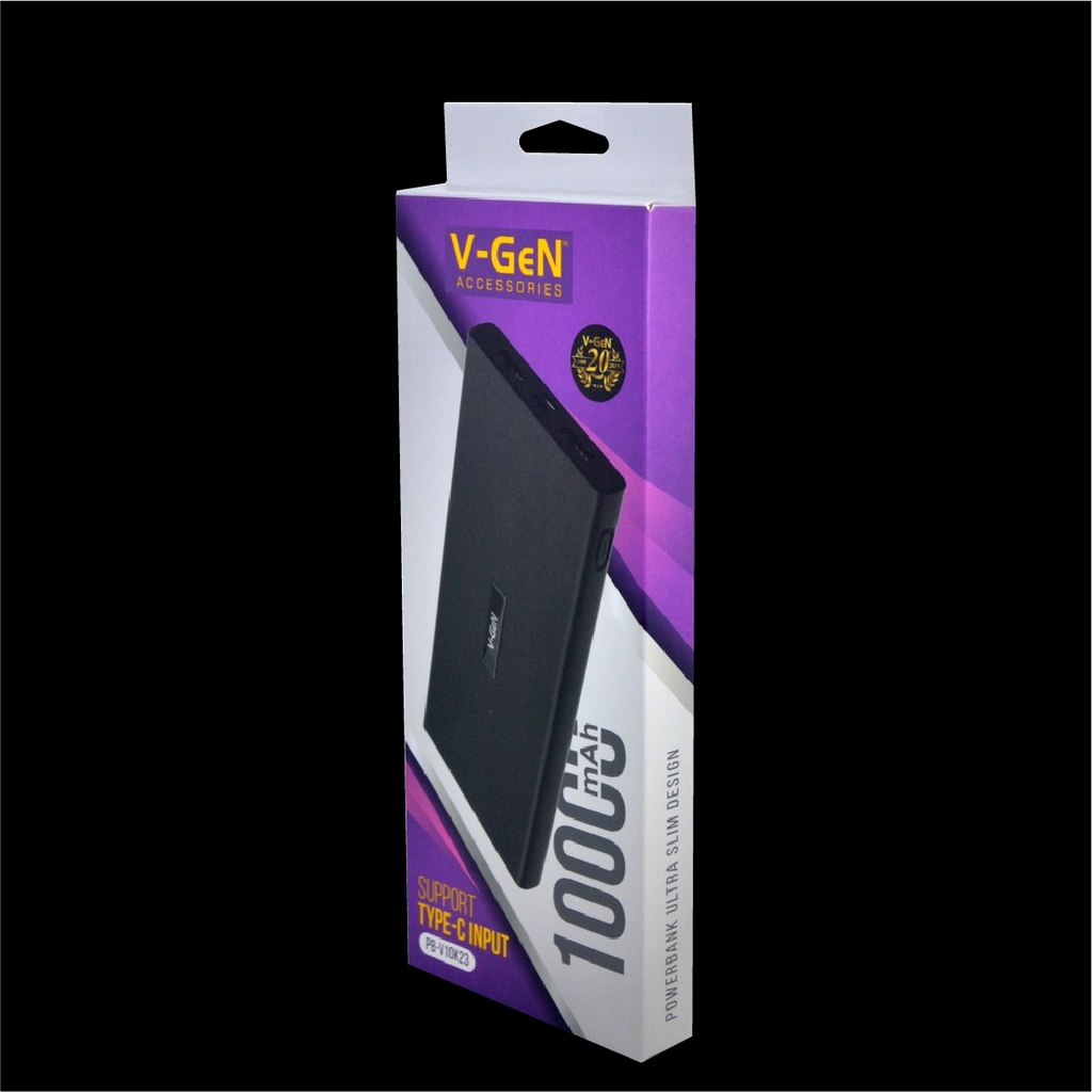 Powerbank 10.000mAh VGEN Power Bank 10000mAh V-GEN Type-C Input 10000/10.000 mAh