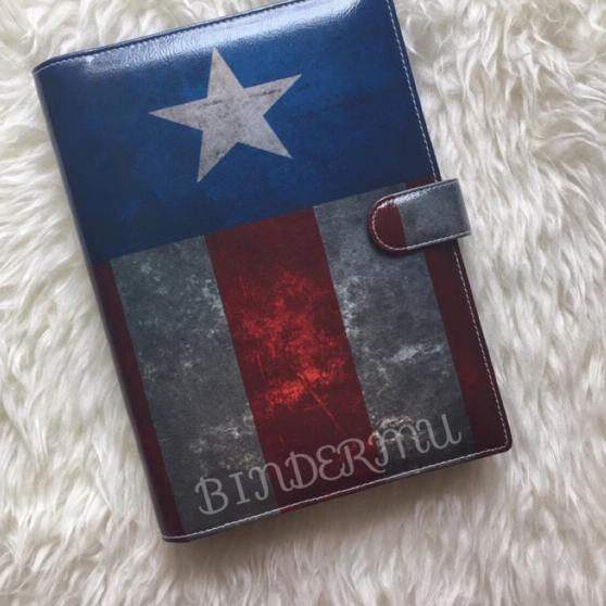 

NEW Binder READY Captain America Printing Kulit Multiring 20ring A5 26ring B5 8