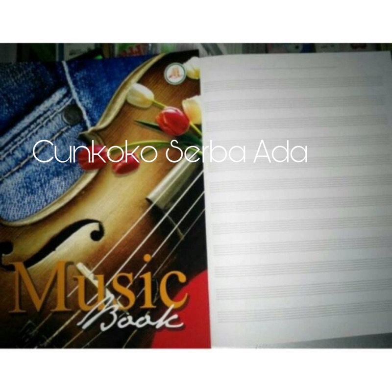 

BUKU TULIS MUSIK / BUKU TULIS NOT BALOK / 1 PACK ISI 12 BUKU