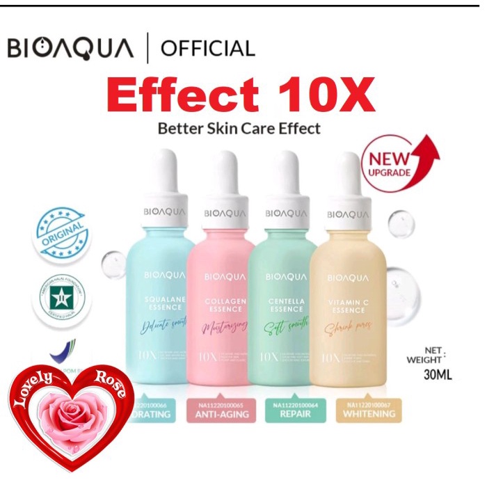 [ORI] Bioaqua Serum Essence 10X Effect Pemutih Wajah Anti Aging dengan Ekstrak Centella Asiatica - 50ml BPOM