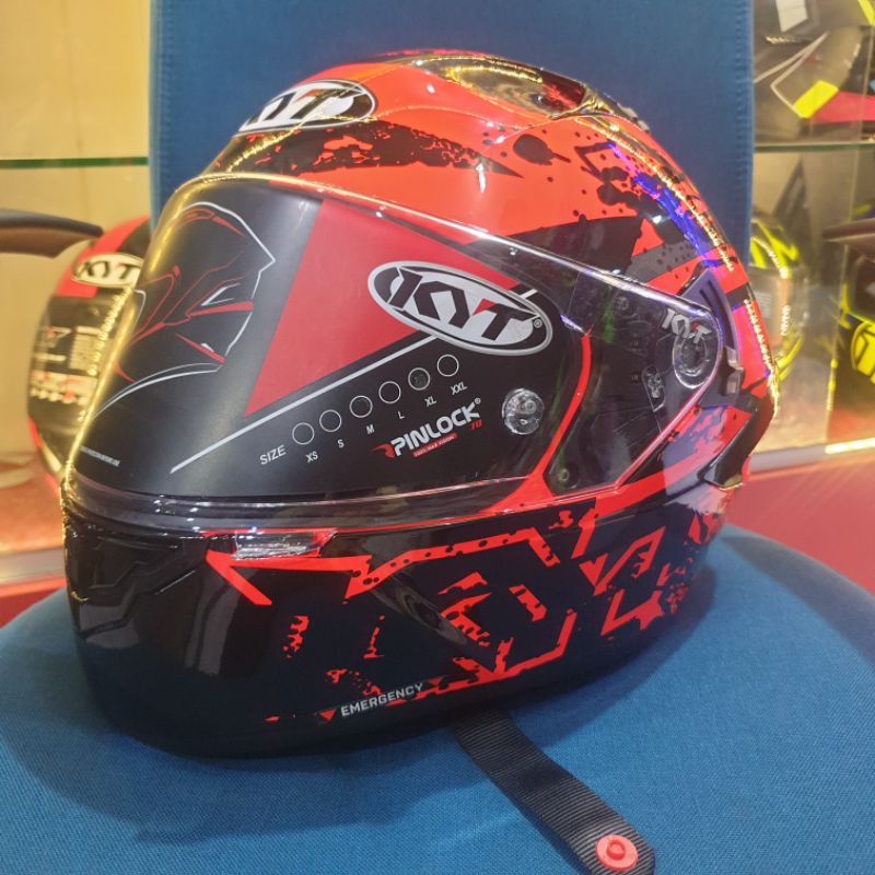 KYT NFR NEOTRON RED SIZE M ( ONGKIR 2KG TANPA DUS )