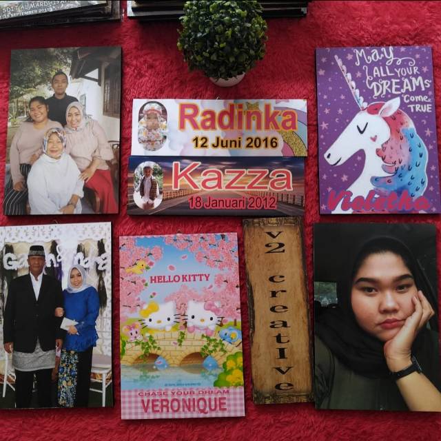 Poster kayu wall decor custom