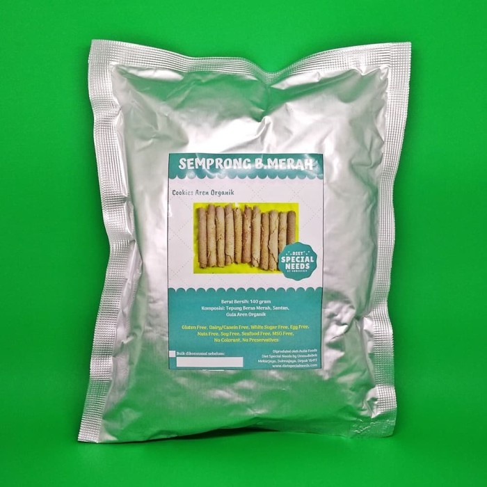 

KERING-KUE- SEMPRONG BERAS MERAH GULA AREN - GLUTEN & EGG FREE - DIET SPECIAL NEED -KUE-KERING.