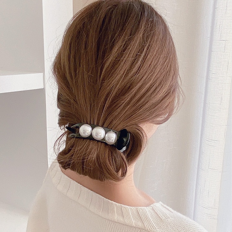 Jepit Rambut Claw Mutiara Elegant Hair Claw Clip Simple Style Accessories