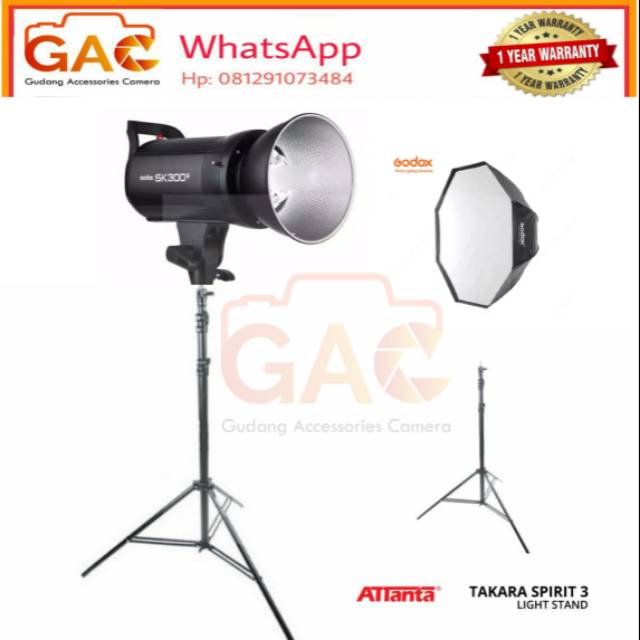 Paket hemat GAC lampu studio GODOX SK-300II SK300II SK-300 Mark II