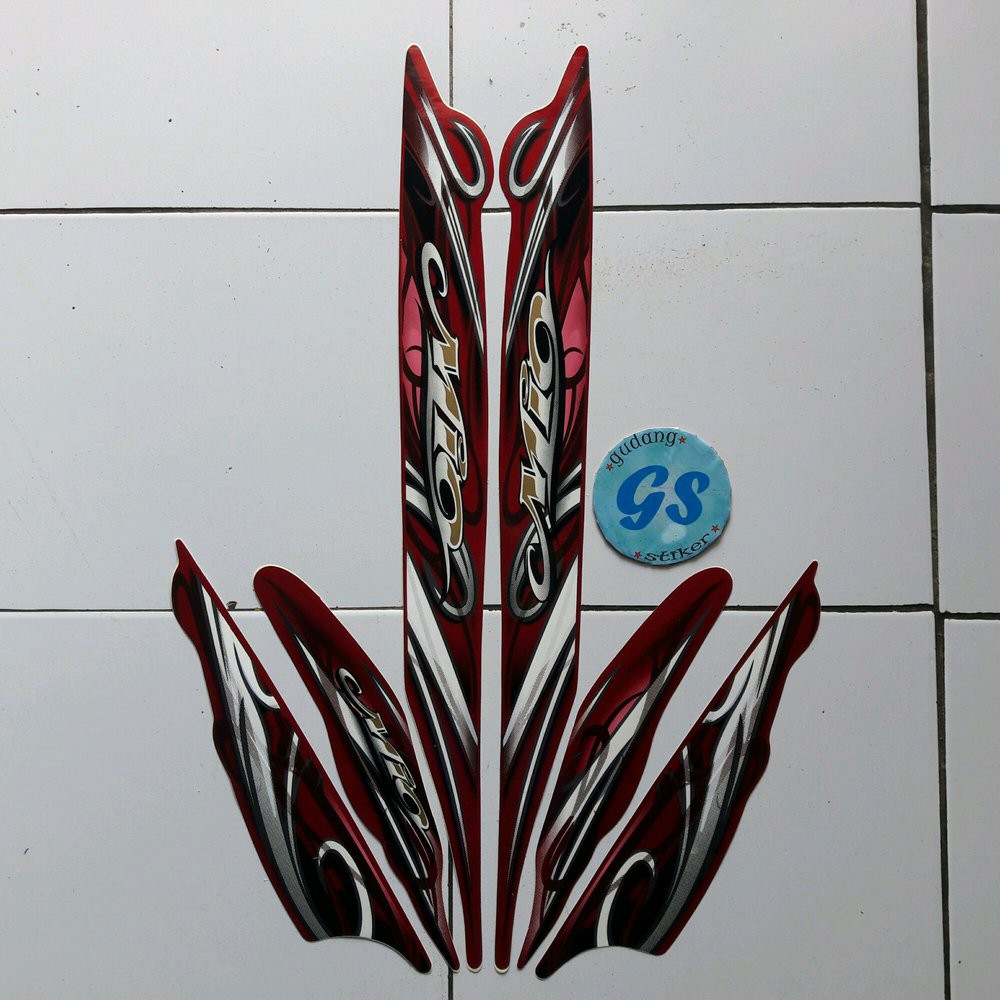 striping mio sporty 2010 merah