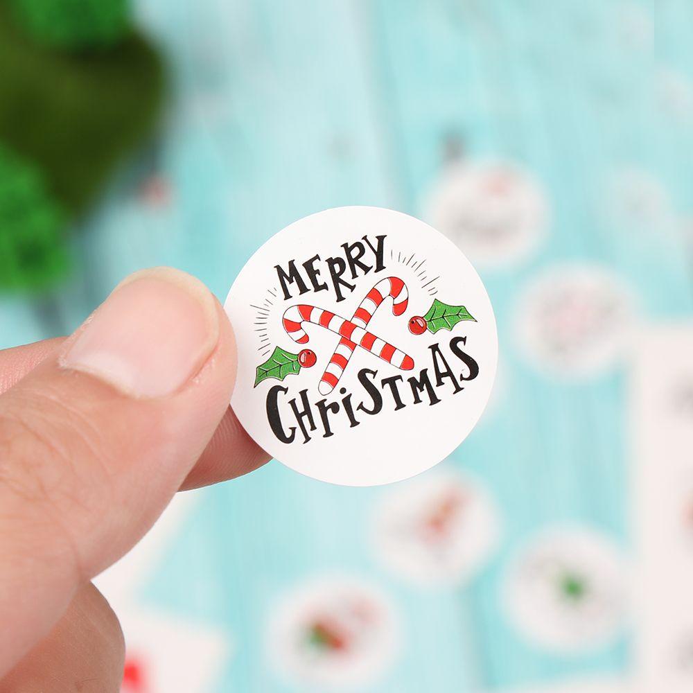 Nanas 120Pcs Gift Paper Sticker DIY Santa Claus Tag Biskuit Paket Merry Christmas Xmas Ornament