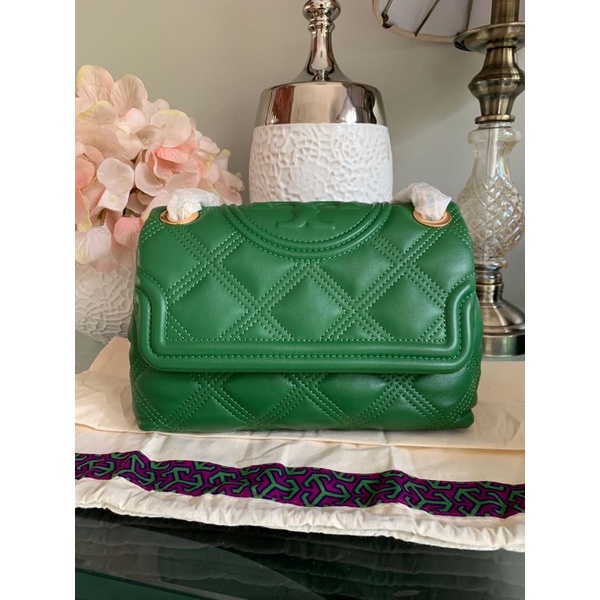 Tory Burch Soft Flemming convertible shoulder bag Arugula