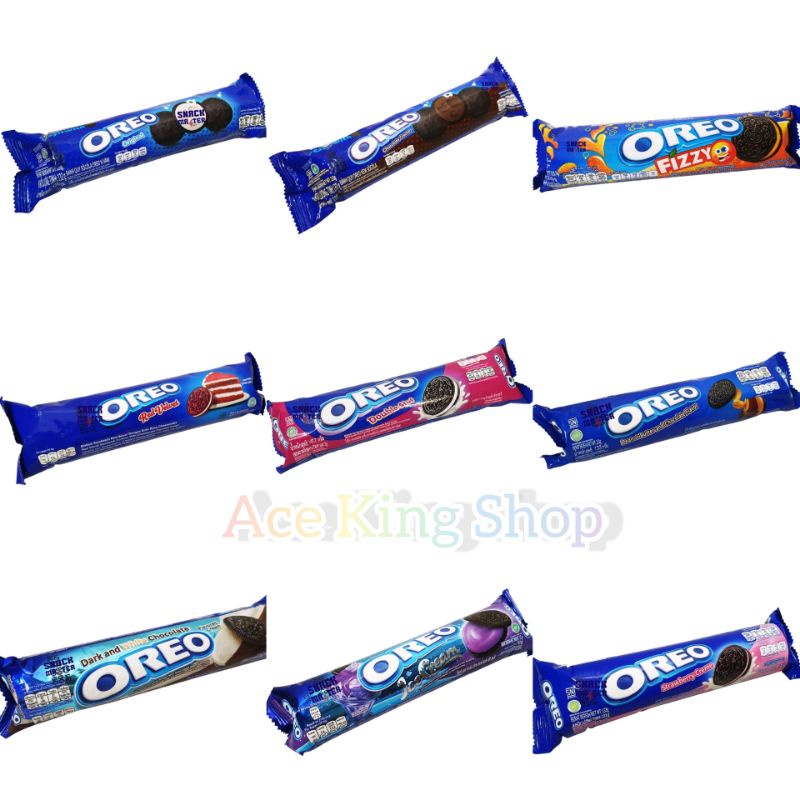 

Oreo Biscuit/Cookies Sandwich Roll All Varian 133gr