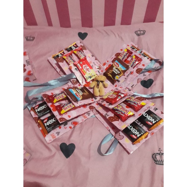 Explosion Box Snack / Hadiah Gif Kado / Surprise Box 1 2 3 Layer Murah Terjangkau