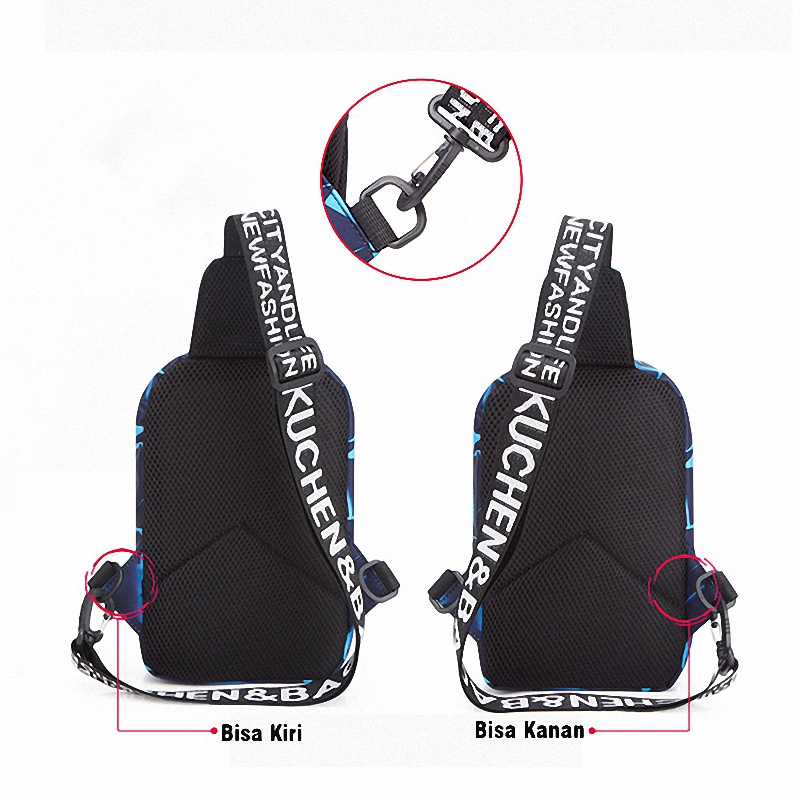 Mainland Tas Selempang Pria Tas Bahu Slingbag Pria Casual Outdoor TS415