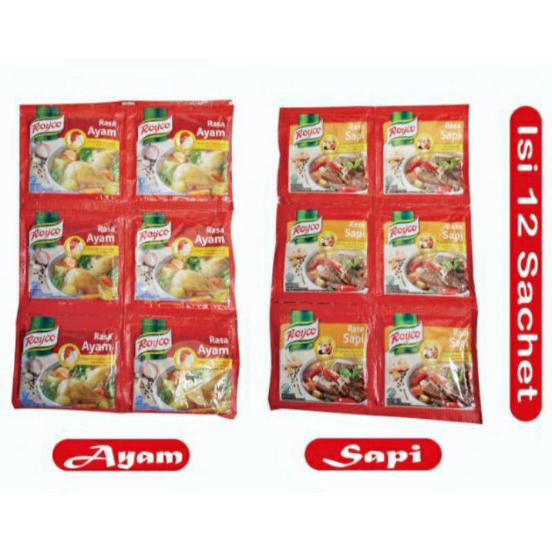 

ROYKO RASA AYAM / SAPI 1 RENCENG 12 PCS PENYEDAP RASA