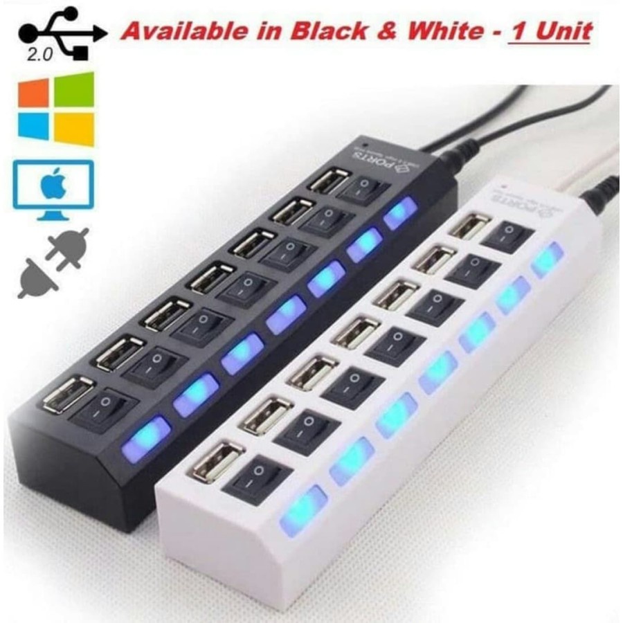 USB HUB SAKLAR 7 PORT USB 2.0 ON/OFF HIGH SPEED