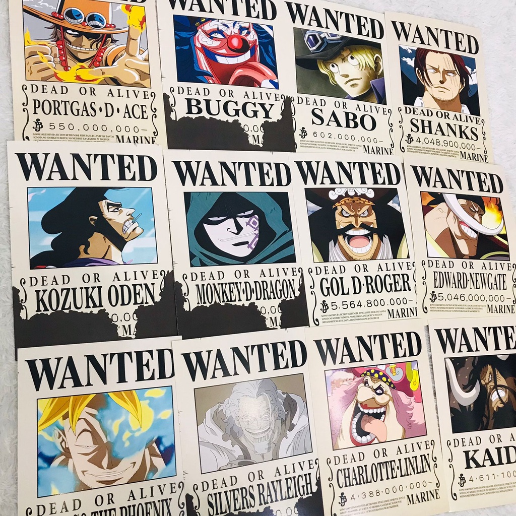 Poster Old Era Set Anime Manga One Piece Mugiwara