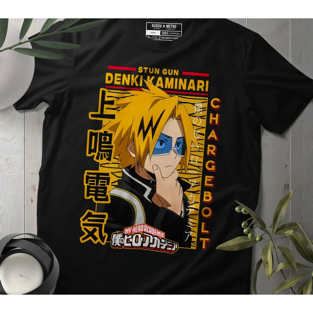 Tshirt Denki Kaminari My Hero Academia Premium Unisex BNHA Premium Unisex