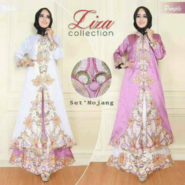 Kebaya semi gamis bahan tafeta
