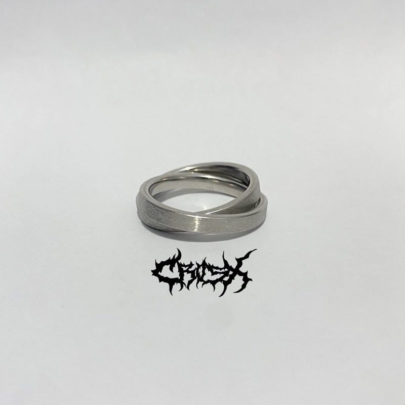 DOUBLE RING / CINCIN DOUBLE SILVER / COUPLE RING CINCIN COUPLE KOREAN STYLE RING CINCIN STYLE KOREA CINCIN AESTHETIC RING CINCIN TITANIUM CINCIN STAINLESS STEEL CINCIN PRIA CINCIN WANITA HIP HOP PUNK RETRO VINTAGE METAL RING